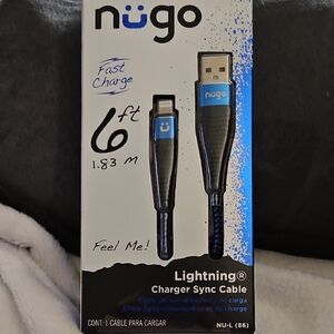 Blue Lightning Charger Sync Cable - 6ft
